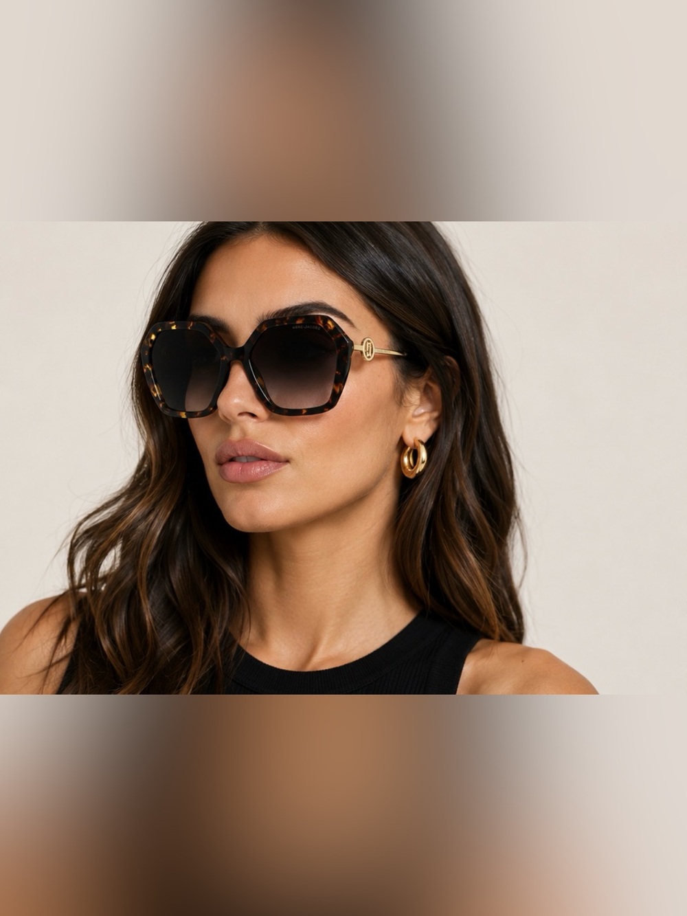 Marc Jacobs MARC 689/S Oversized Luxury Tortoise Gold Gradient Sunglasses 57mm